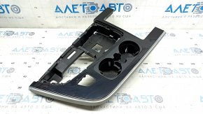 Center console trim Audi Q7 16-19 black gloss, for polishing