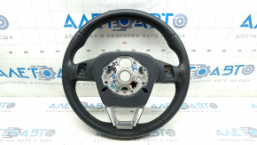 Bare steering wheel Audi Q7 16-19 gray leather, without buttons and paddles, bumps, scratches, crack