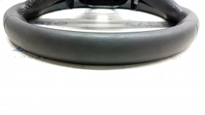 Bare steering wheel Audi Q7 16-19 gray leather, without buttons and paddles, bumps, scratches, crack