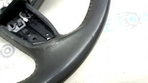 Bare steering wheel Audi Q7 16-19 gray leather, without buttons and paddles, bumps, scratches, crack