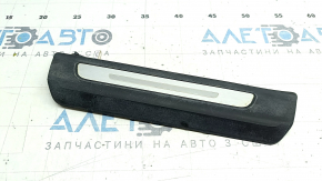 Door sill trim rear left outer Audi Q7 16-24 black with chrome, backlight, scratches