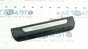 Door sill trim rear right outer Audi Q7 16-24 black with chrome, backlight, scratches