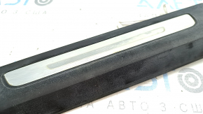 Door sill trim rear right outer Audi Q7 16-24 black with chrome, backlight, scratches