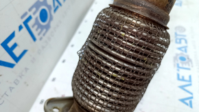 Exhaust line middle part left Audi Q7 16-19 3.0T, rusty, torn mesh