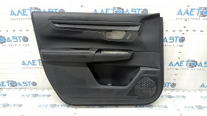 Door trim card front left Honda CRV 23-25 black, armrest leather black with orange stitching, molding black gloss, for seat memory