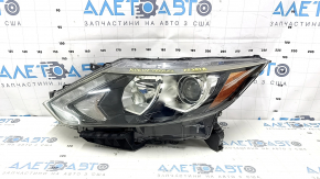 Headlight assembly front left Nissan Rogue Sport 17-19 halogen, with fasteners, varnish used