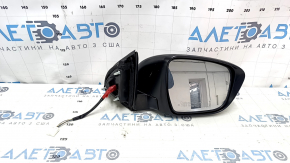 Side mirror right complete Nissan Rogue Sport 17-20 5 pins, turn signal, graphite, cracked frame of mirror element
