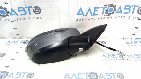 Side mirror right complete Nissan Rogue Sport 17-20 5 pins, turn signal, graphite, cracked frame of mirror element