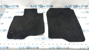 Set of floor mats for Honda CRV 23-25, black cloth, for cleaning