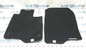 Set of floor mats for Honda CRV 23-25, black cloth, for cleaning