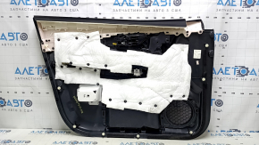 Door trim card front right Nissan Rogue Sport 17-22 black, armrest leather black, overlay blue gloss