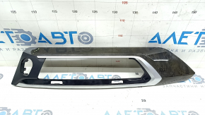 Front panel trim central BMW X3 G01 18-21 black, wood insert Var.poplar, grey, varnish cracks