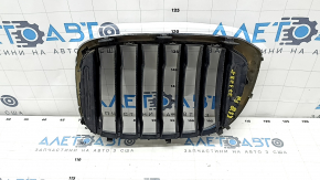 Radiator grill right BMW X3 G01 18-21 nostril, chrome frame + black grill, broken mount