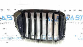 Radiator grill left BMW X3 G01 18-21 nostril, chrome frame + gray grill, sand, scratches