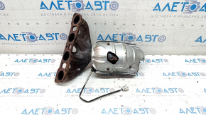 Exhaust manifold with catalytic converter Nissan Rogue Sport 17-21 with temperature sensor, edges licked on the sensor