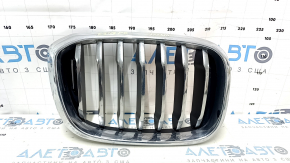 Radiator grill right BMW X3 G01 18-21 nostril, frame + chrome grill, scratches