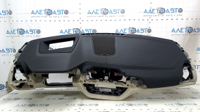 Torpedo front panel with AIRBAG BMW X3 G01 18-21 leather, black and beige, for projection