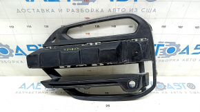 Lower grille of the front bumper left BMW X3 G01 18-21 under fog lights and parking sensors, black gloss, sand, scratch