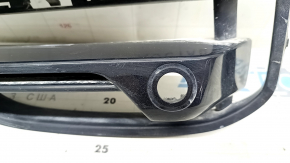 Lower grille of the front bumper left BMW X3 G01 18-21 under fog lights and parking sensors, black gloss, sand, scratch