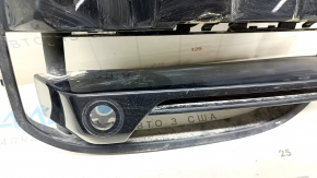 Lower grille of the front bumper right BMW X3 G01 18-21 under fog lights and parking sensors, black gloss, sand