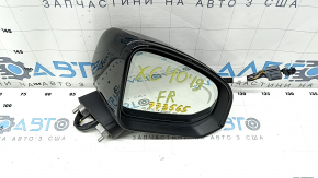 Side mirror right complete Volvo XC40 19-25 turn signal, heated, auto-dimming, BSM, camera, 15+5 pins, black gloss, broken mount