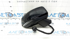 Side mirror right complete Volvo XC40 19-25 turn signal, heated, auto-dimming, BSM, camera, 15+5 pins, black gloss, broken mount