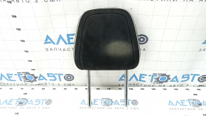 Headrest front right Volvo XC40 19-25 combined leather with Alcantara, black with white stitching, for cleaning