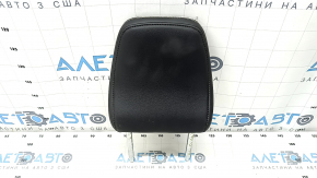 Headrest front right Volvo XC40 19-25 combined leather with Alcantara, black with white stitching, for cleaning
