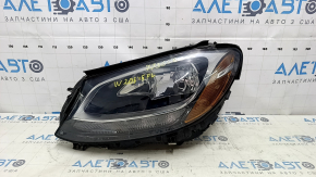 Front left headlight complete Mercedes C-class W205 15-18 halogen, with seal