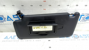 Left visor Mercedes C-class W205 15-17 black, without hook