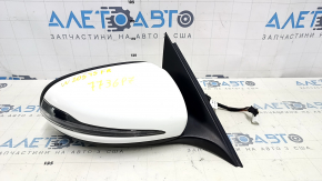 Right side mirror complete Mercedes C-class W205 15-18 turn signal, heated, BSM, 8+8+1 pins, white