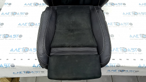 Volvo XC40 19-25 passenger seat trim 3 parts, combined leather with Alcantara, black with white stitching, heated, for cleaning, dent, scratch