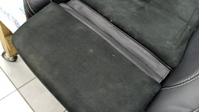 Volvo XC40 19-25 passenger seat trim 3 parts, combined leather with Alcantara, black with white stitching, heated, for cleaning, dent, scratch