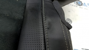Volvo XC40 19-25 passenger seat trim 3 parts, combined leather with Alcantara, black with white stitching, heated, for cleaning, dent, scratch