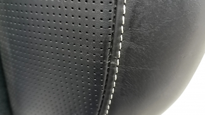 Volvo XC40 19-25 passenger seat trim 3 parts, combined leather with Alcantara, black with white stitching, heated, for cleaning, dent, scratch