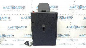 Backrest of the rear row 2 row left Volvo XC40 19-25 combined leather with Alcantara, black with white stitching