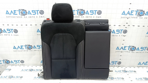 Backrest of the rear row 2 row right Volvo XC40 19-25 combined leather with Alcantara, black with white stitching, scratches on the lining