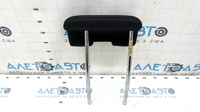 Headrest rear center Volvo XC40 19-25 leather black with white stitching
