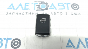 Volvo XC40 19-25 keyless key, 4 buttons, black leather with chrome, chrome peeling, scratches