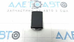 Volvo XC40 19-25 keyless key, 4 buttons, black leather with chrome, chrome peeling, scratches