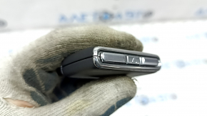 Volvo XC40 19-25 keyless key, 4 buttons, black leather with chrome, chrome peeling, scratches