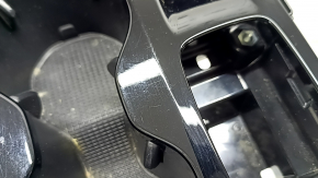 Center console trim cup holders Volvo XC40 19-25 2 parts, black gloss, scratches, for cleaning
