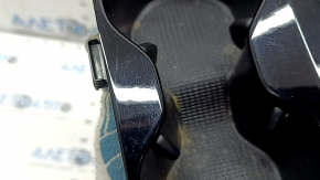 Center console trim cup holders Volvo XC40 19-25 2 parts, black gloss, scratches, for cleaning