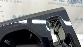 Center console trim cup holders Volvo XC40 19-25 2 parts, black gloss, scratches, for cleaning