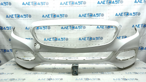 Bare front bumper Mercedes C-class W205 300/350e/350h/400 15-18 without parking sensors, white, broken mount, scratches, dents