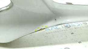 Bare front bumper Mercedes C-class W205 300/350e/350h/400 15-18 without parking sensors, white, broken mount, scratches, dents