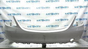 Bare rear bumper Mercedes C-class W205 300 15-21 without parking sensors, white, crack