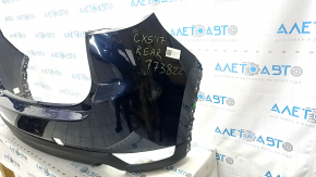 Rear bumper bare Mazda CX-5 17-21 blue, scratches, dents