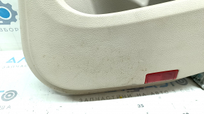 Door trim card rear right Mercedes C-class W205 15-18 beige leather, without curtain, wood insert, armrest beige leather, top black, with handle and pads, for cleaning
