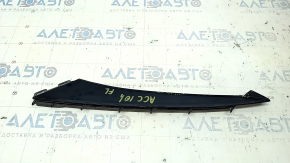Front bumper trim under headlight left Honda Accord 18-20 black gloss, cuts